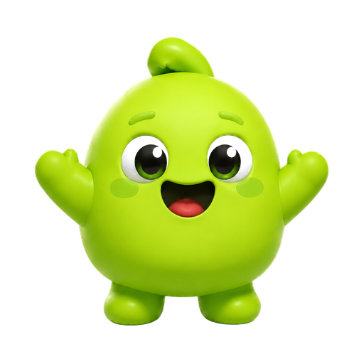 The InRange glucose monster, arms up and smiling